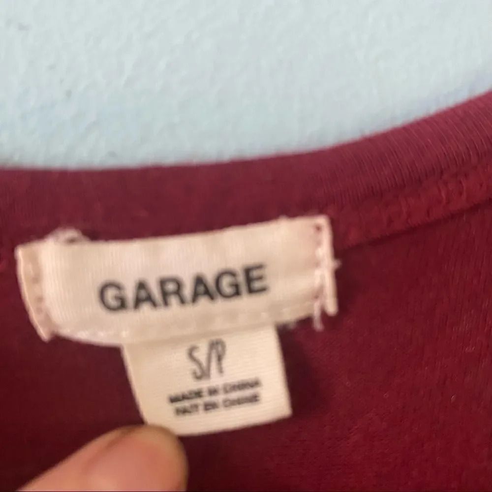 Garage Maroon Cold Shoulder Top - Picture 5 of 5